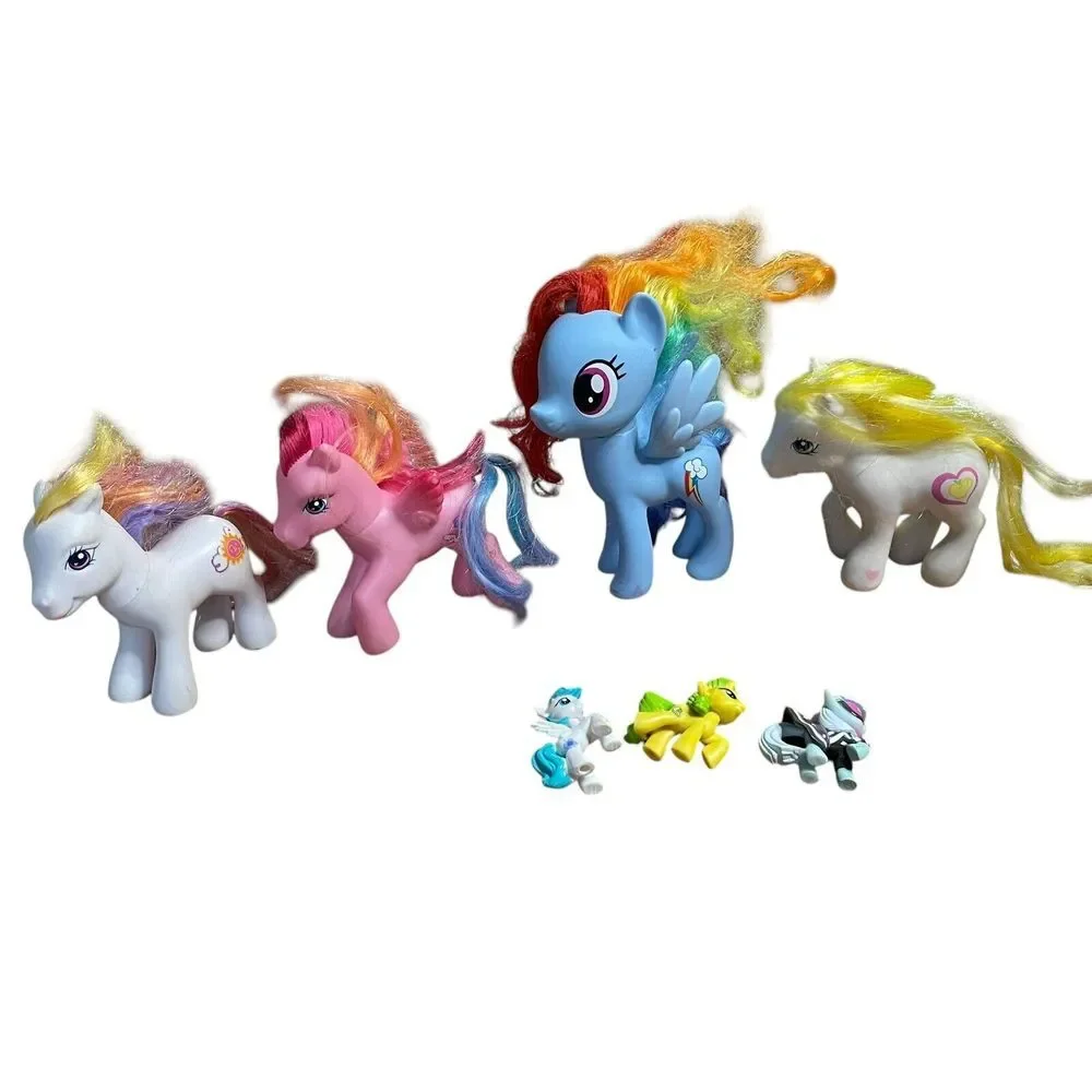 My Little Pony Hasbro Lot Of 7 Various Collectible Brushable Toys Rainbow Bright